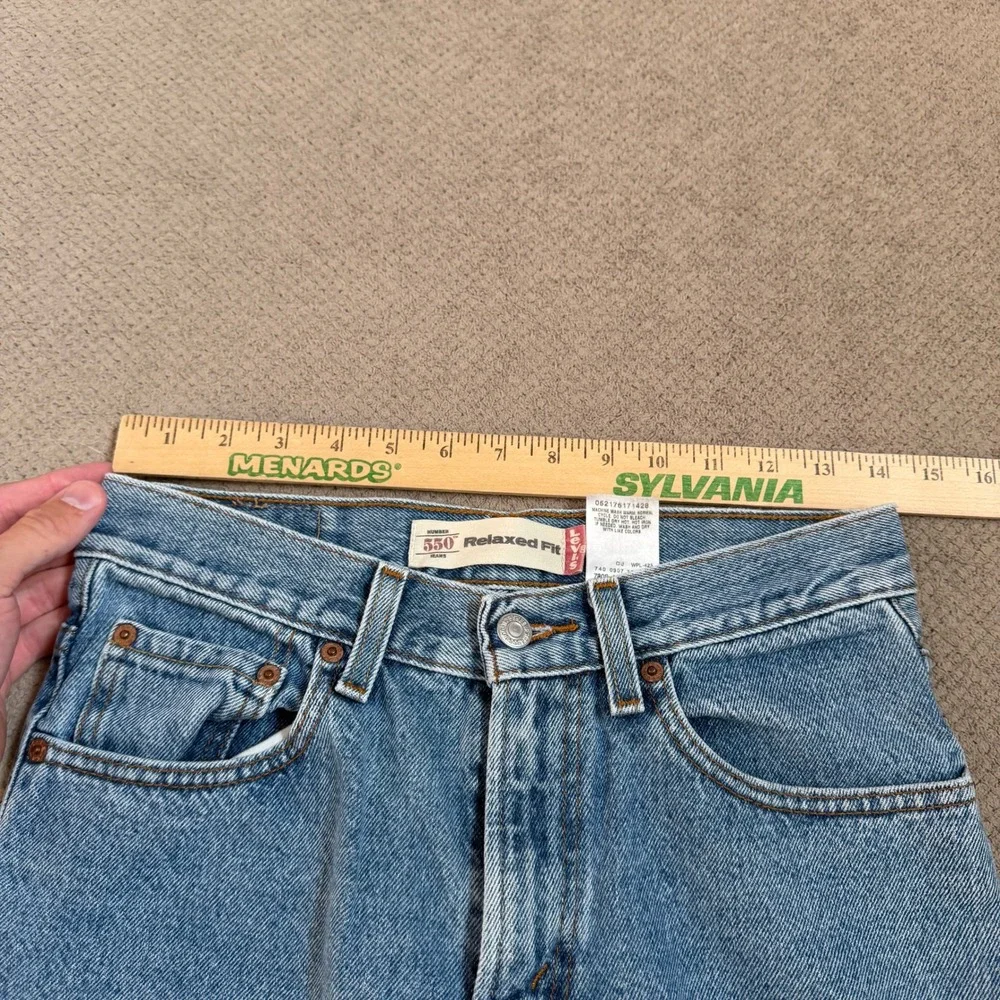 Vintage 2000s Levis 550 Relaxed Fit Jeans Light Wash Denim 18 Slim 27x29